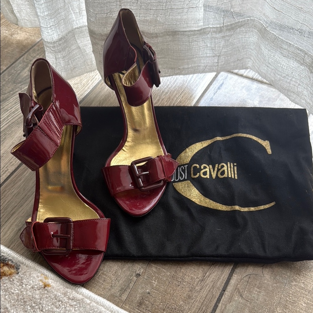 Just Cavalli Red Heels with Decorative Bow